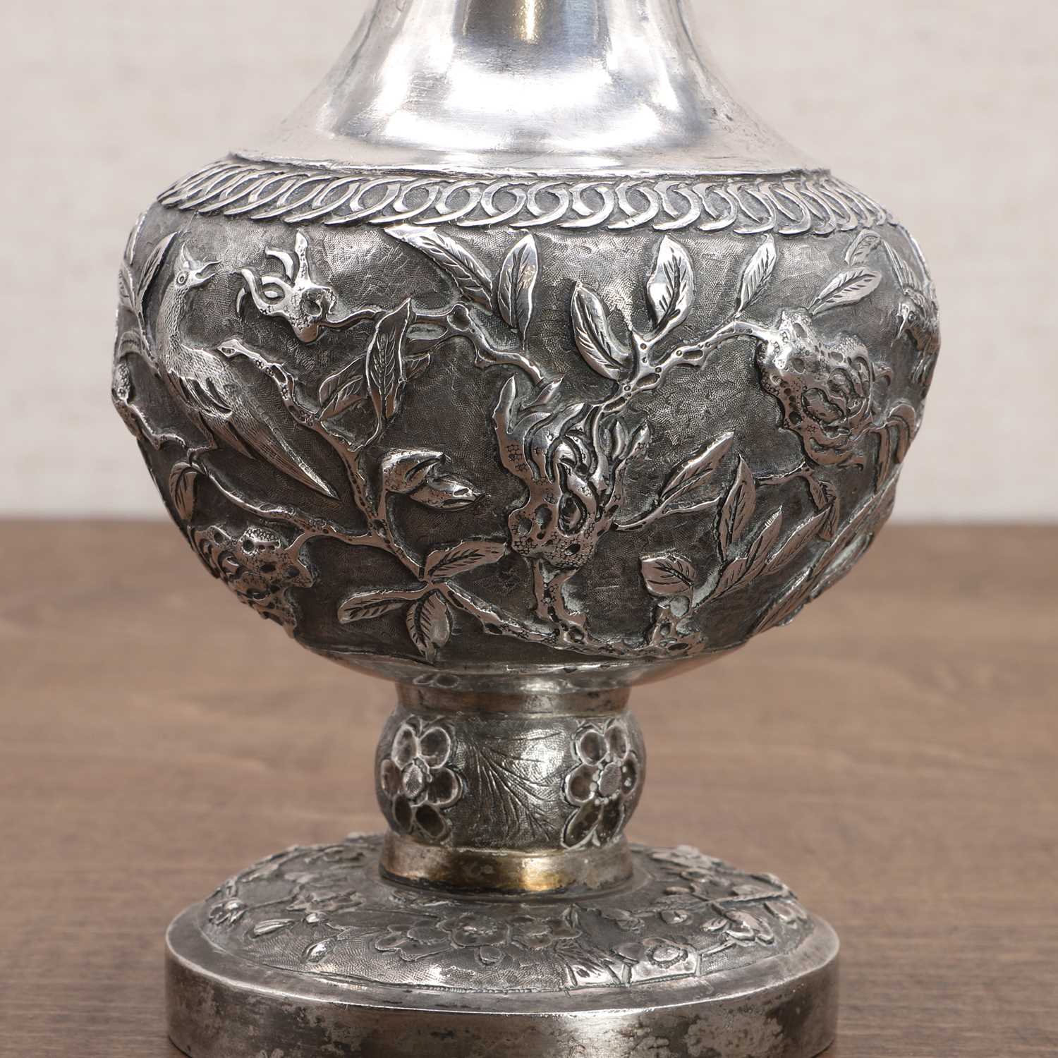 A Chinese export silver rosewater sprinkler, - Image 6 of 11