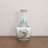 A Chinese famille rose vase,