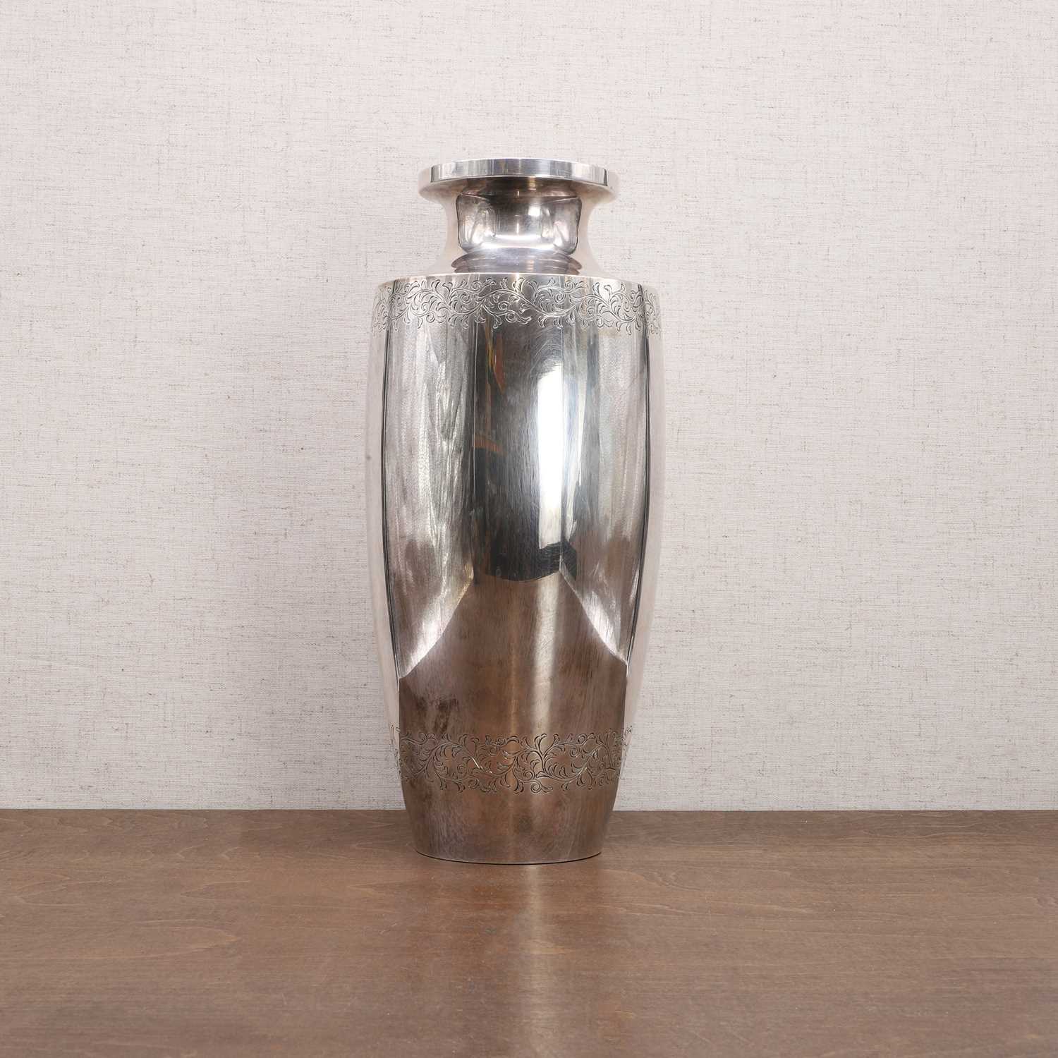 A Japanese silver vase, - Image 3 of 12