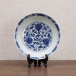 A Chinese blue and white dish,