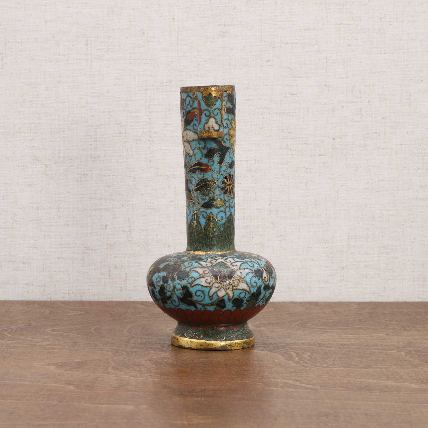 A Chinese cloisonné arrow vase, - Image 2 of 7