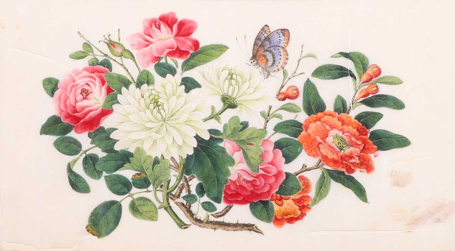 An album of Chinese pith paper paintings, - Image 9 of 32