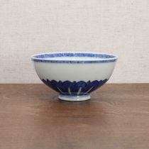 A Chinese blue and white bowl,