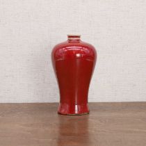 A Chinese flambé-glazed meiping vase,