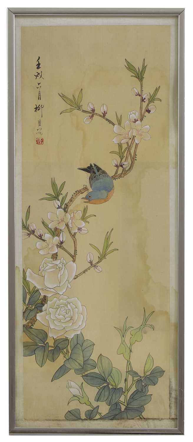 A collection of eight Chinese gouache paintings, - Image 4 of 17