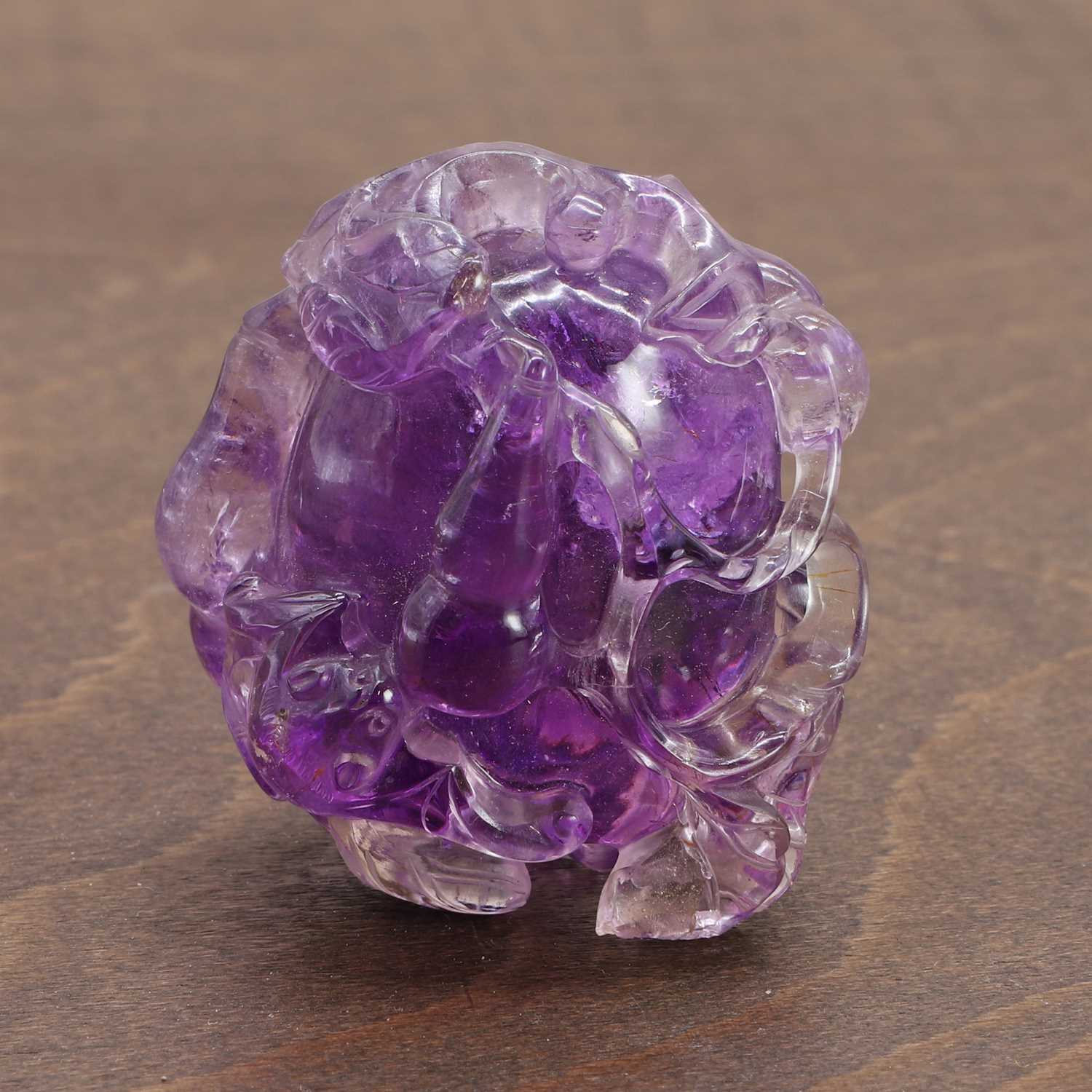 A Chinese amethyst carving, - Image 4 of 9