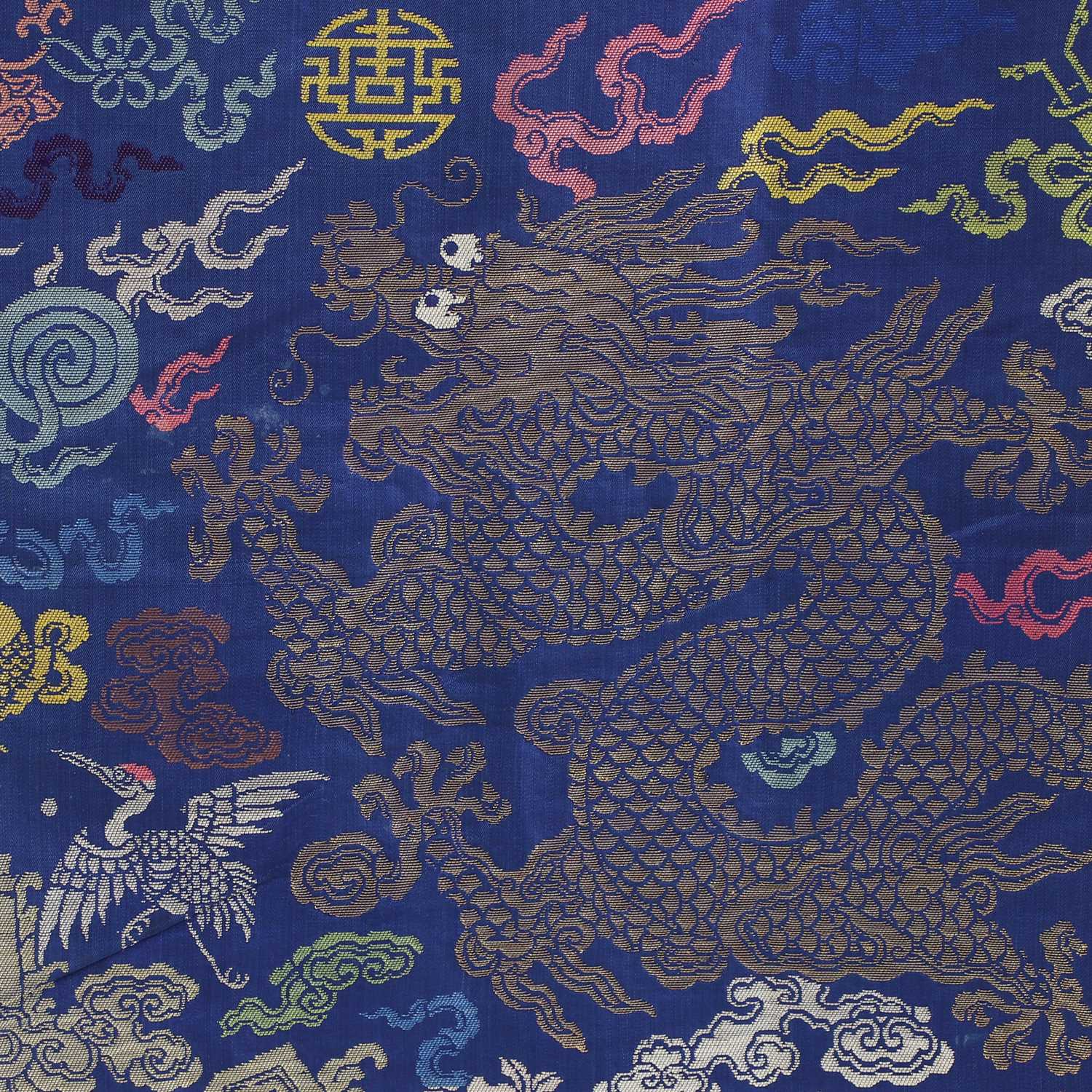 A Chinese brocade-weave dragon robe, - Image 17 of 17