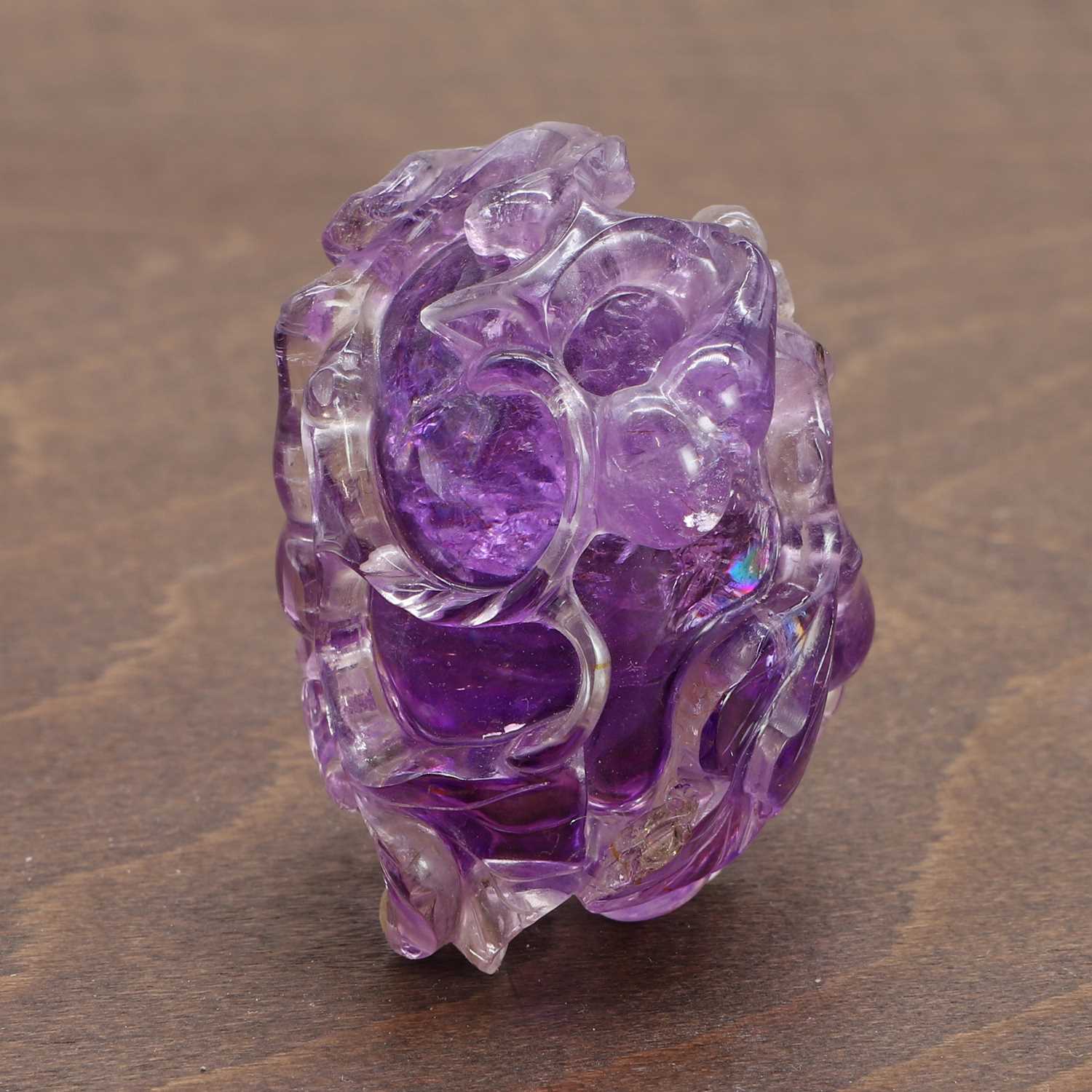 A Chinese amethyst carving, - Image 6 of 9