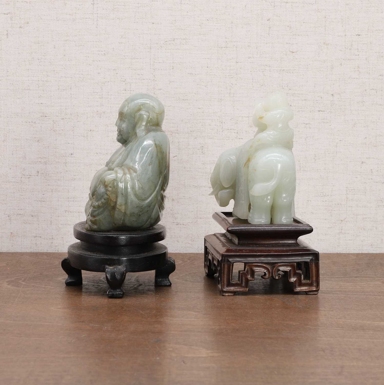 Two Chinese jade carvings, - Image 4 of 6