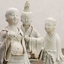 Three Chinese Hutian ware figures,