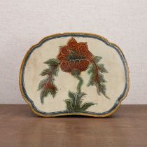 A Chinese sancai-glazed pottery pillow,