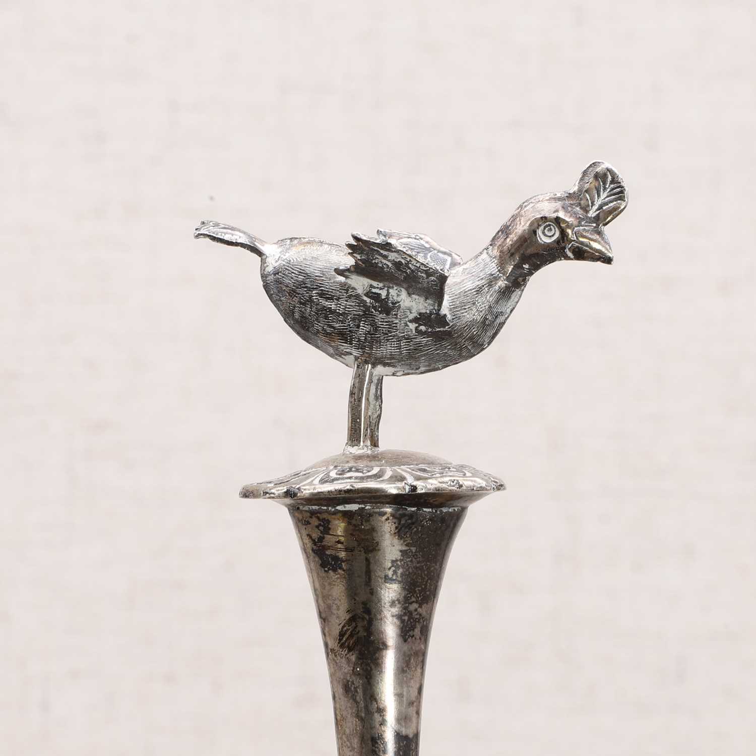 A Chinese export silver rosewater sprinkler, - Image 5 of 11