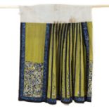 A Chinese embroidered skirt,