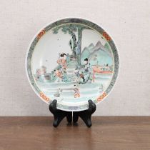 A Chinese wucai plate,