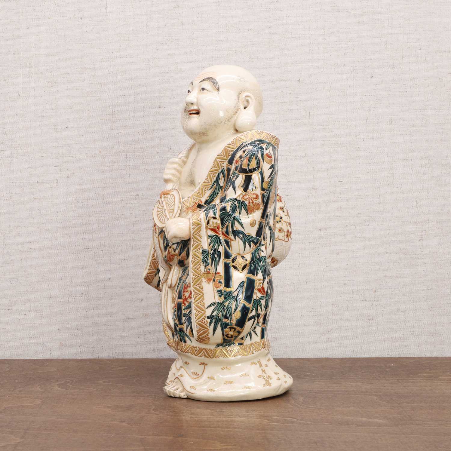 A Japanese Satsuma ware figure, - Image 4 of 7