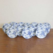 A collection of eighteen Chinese Nanking cargo blue and white plates,