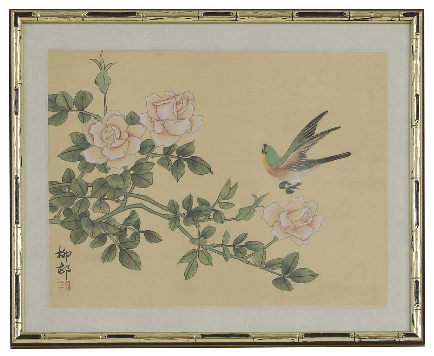 A collection of twelve Chinese gouache paintings, - Image 6 of 25