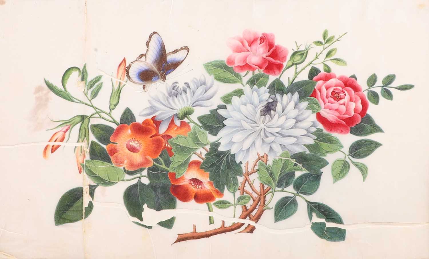 An album of Chinese pith paper paintings, - Image 25 of 32