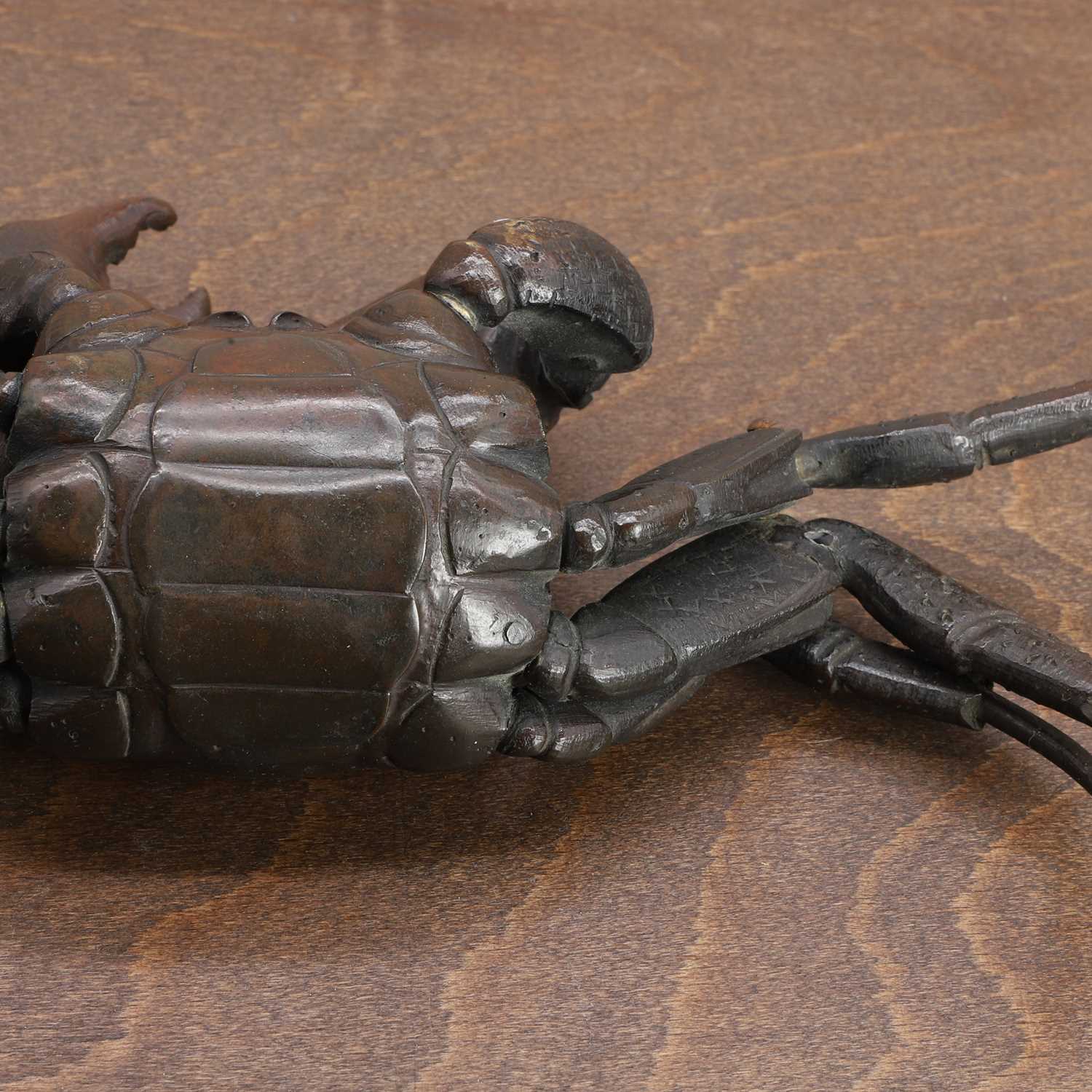 A Japanese bronze jizai okimono, - Image 13 of 14