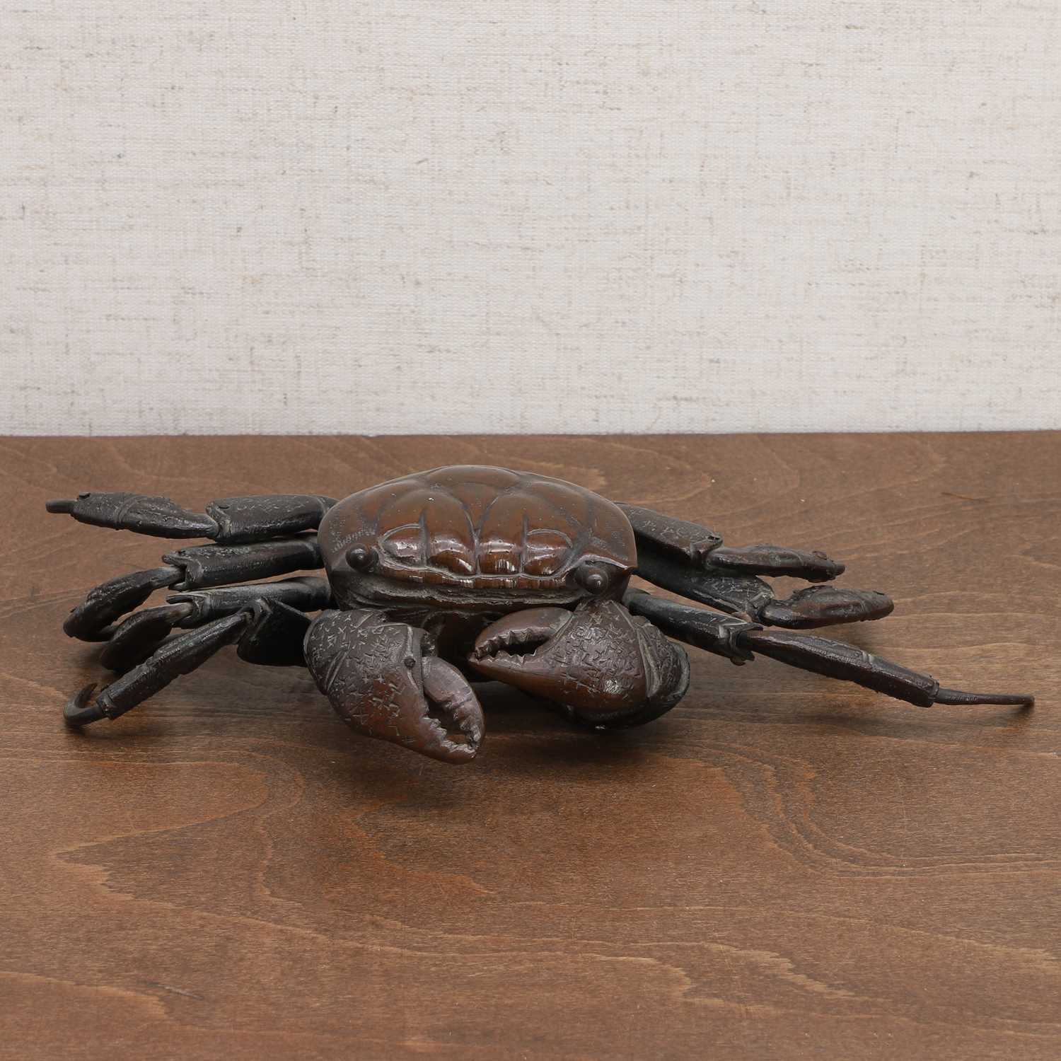 A Japanese bronze jizai okimono, - Image 10 of 14