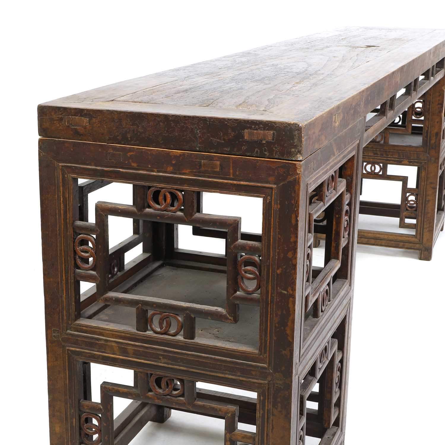 A Chinese nanmu pedestal table jiaji’an, - Image 3 of 14