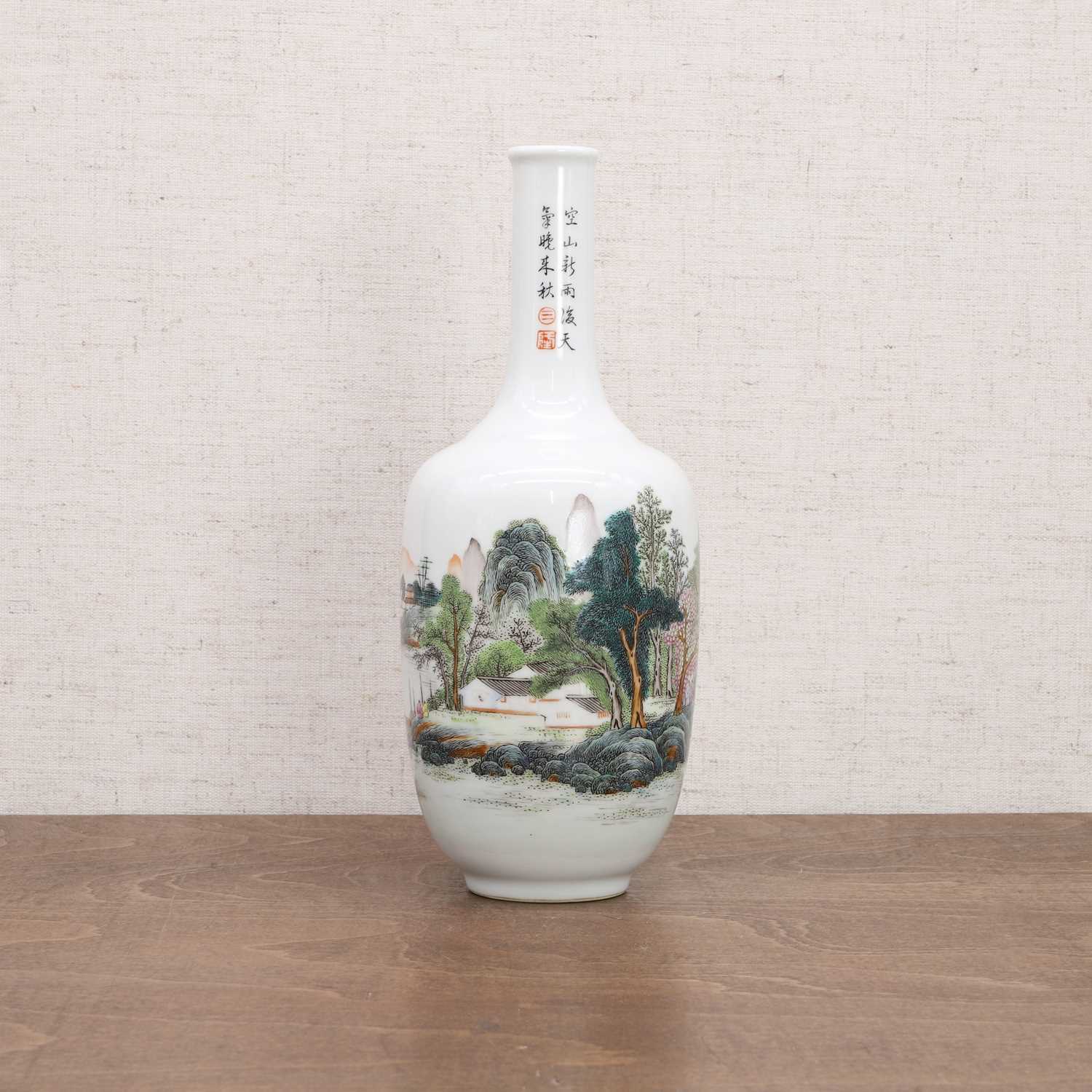 A Chinese famille rose vase,