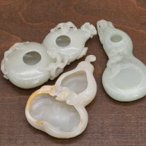 Three Chinese jade carvings,