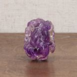 A Chinese amethyst carving,