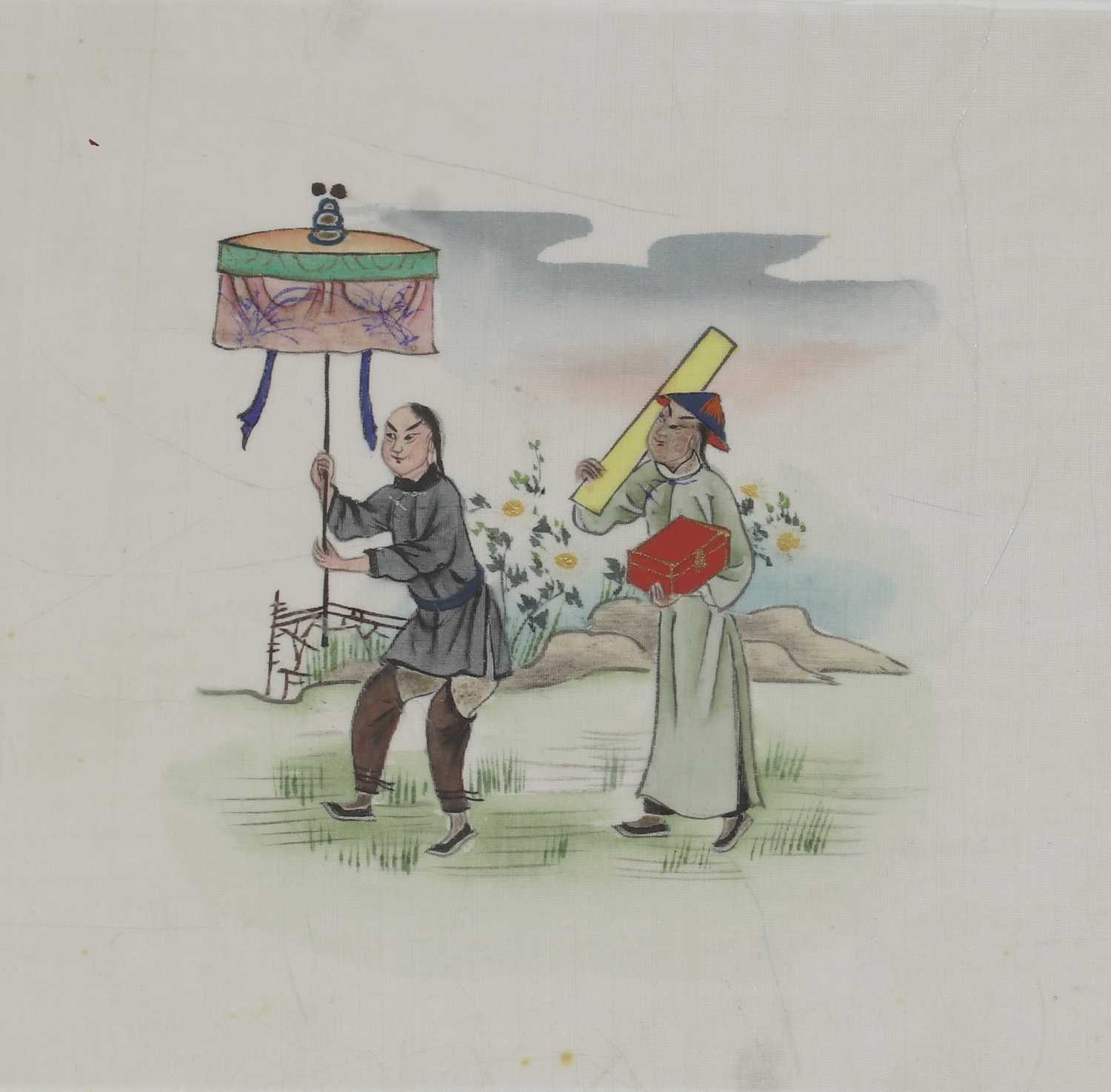 A collection of Chinese gouache paintings, - Image 2 of 8