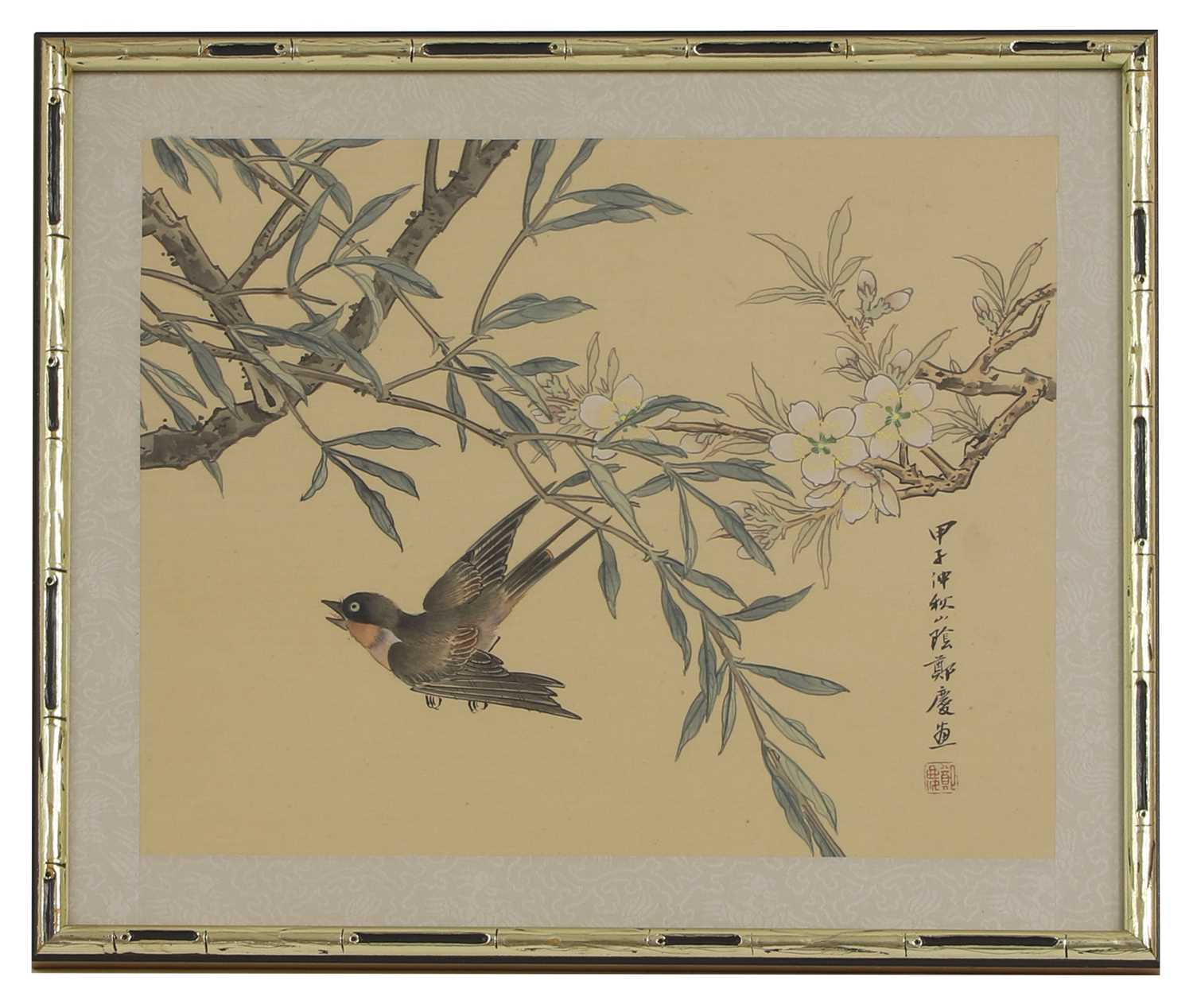 A collection of twelve Chinese gouache paintings, - Image 22 of 25