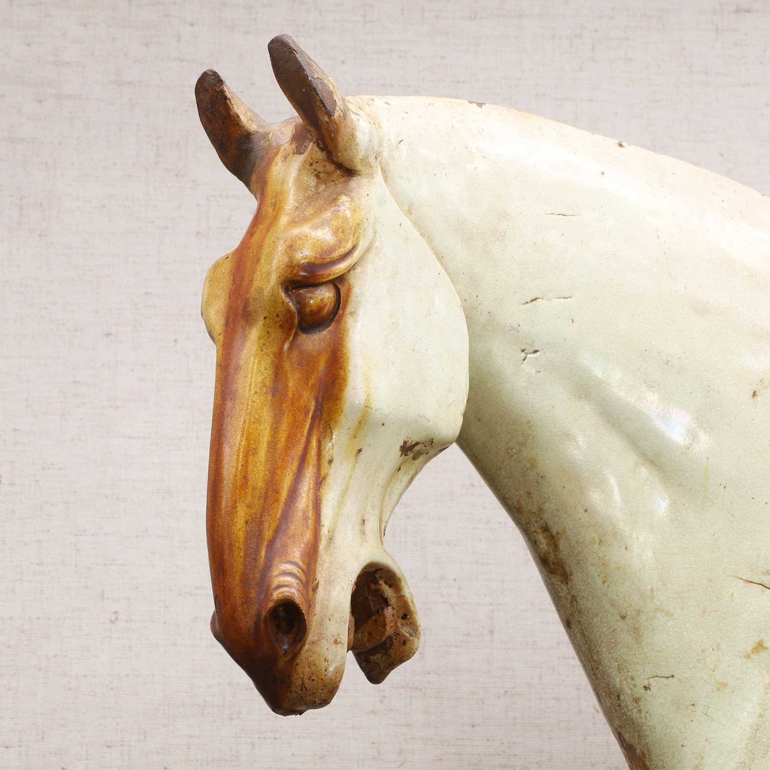 A Chinese sancai-glazed pottery horse, - Image 8 of 23