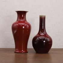 Two Chinese sang-de-boeuf vases,