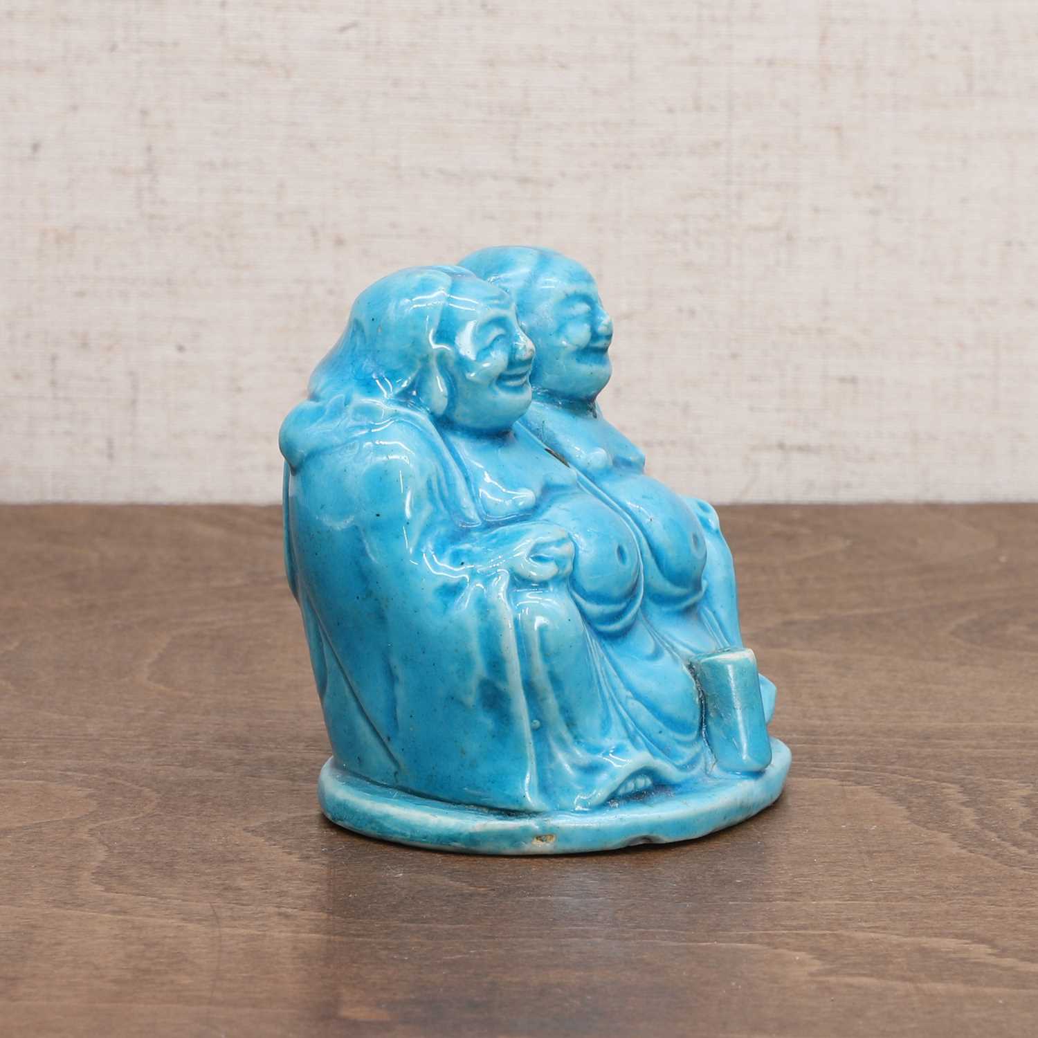 A Chinese turquoise-glazed incense holder, - Image 5 of 9