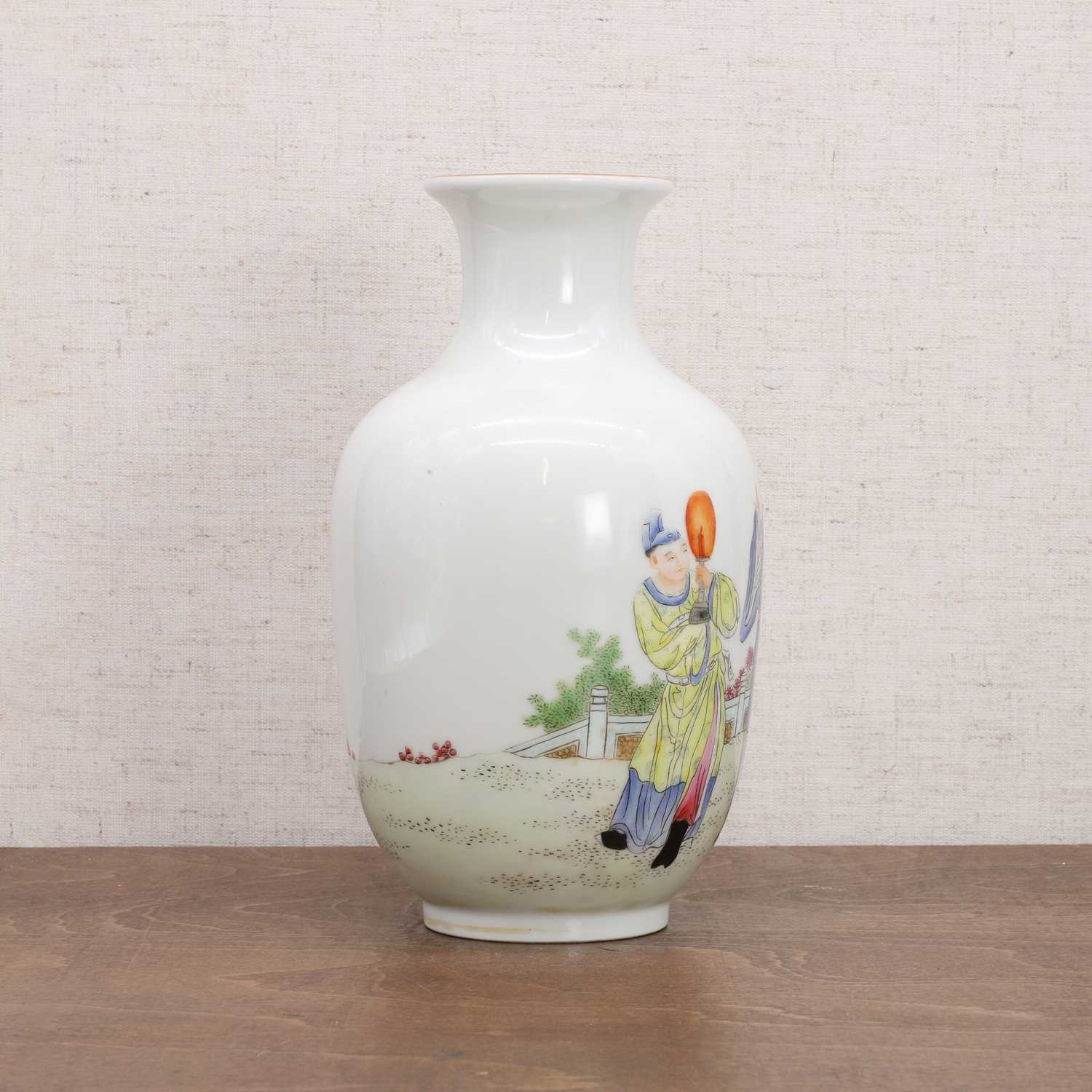 A Chinese famille rose vase, - Image 2 of 8