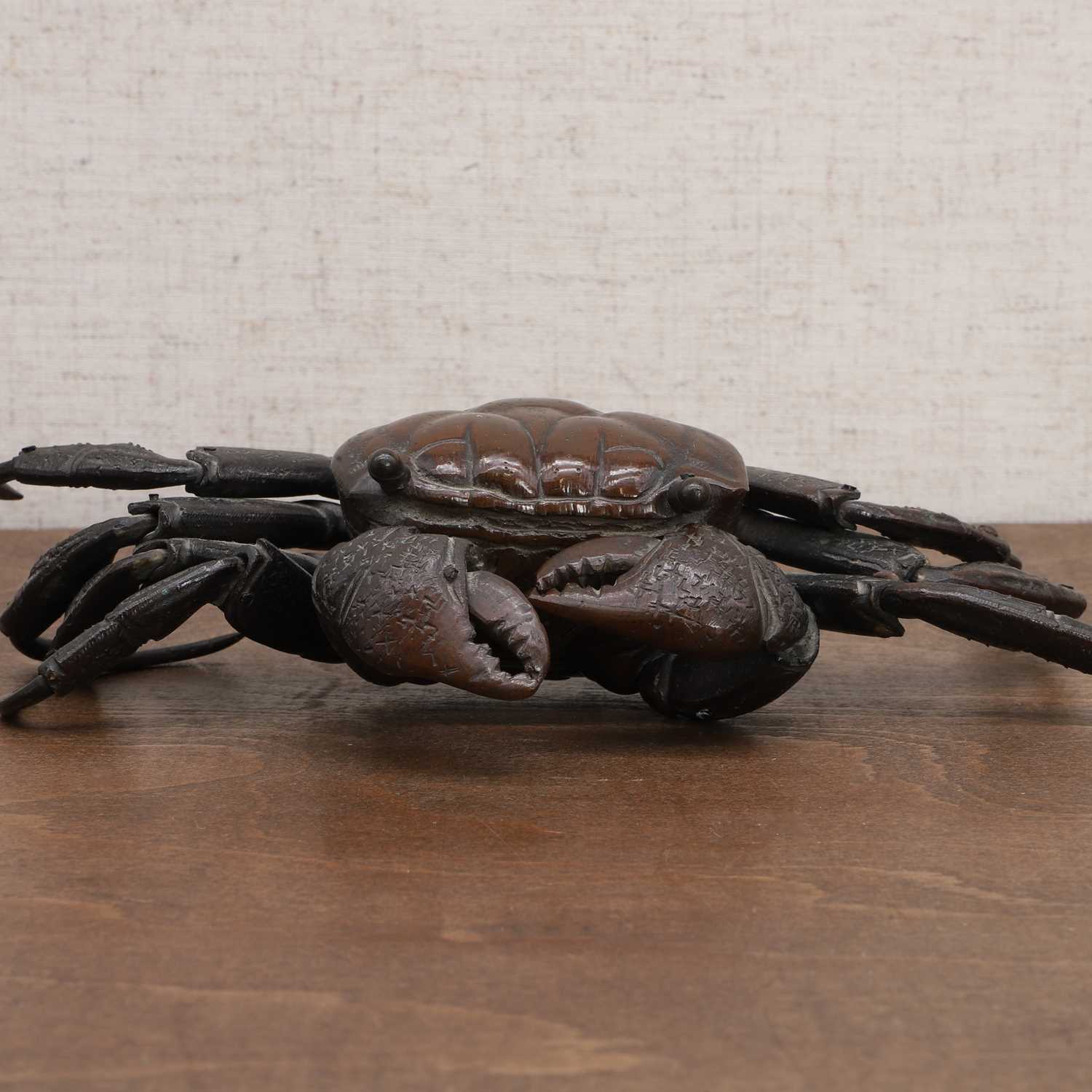 A Japanese bronze jizai okimono, - Image 6 of 14