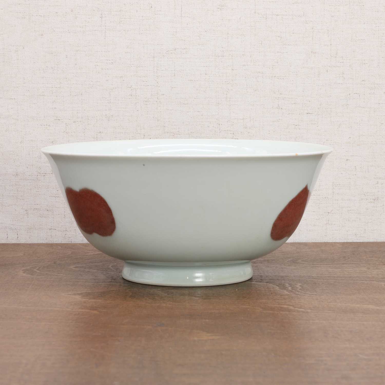 A Chinese copper-red decorated 'sanduo' bowl, - Image 5 of 8