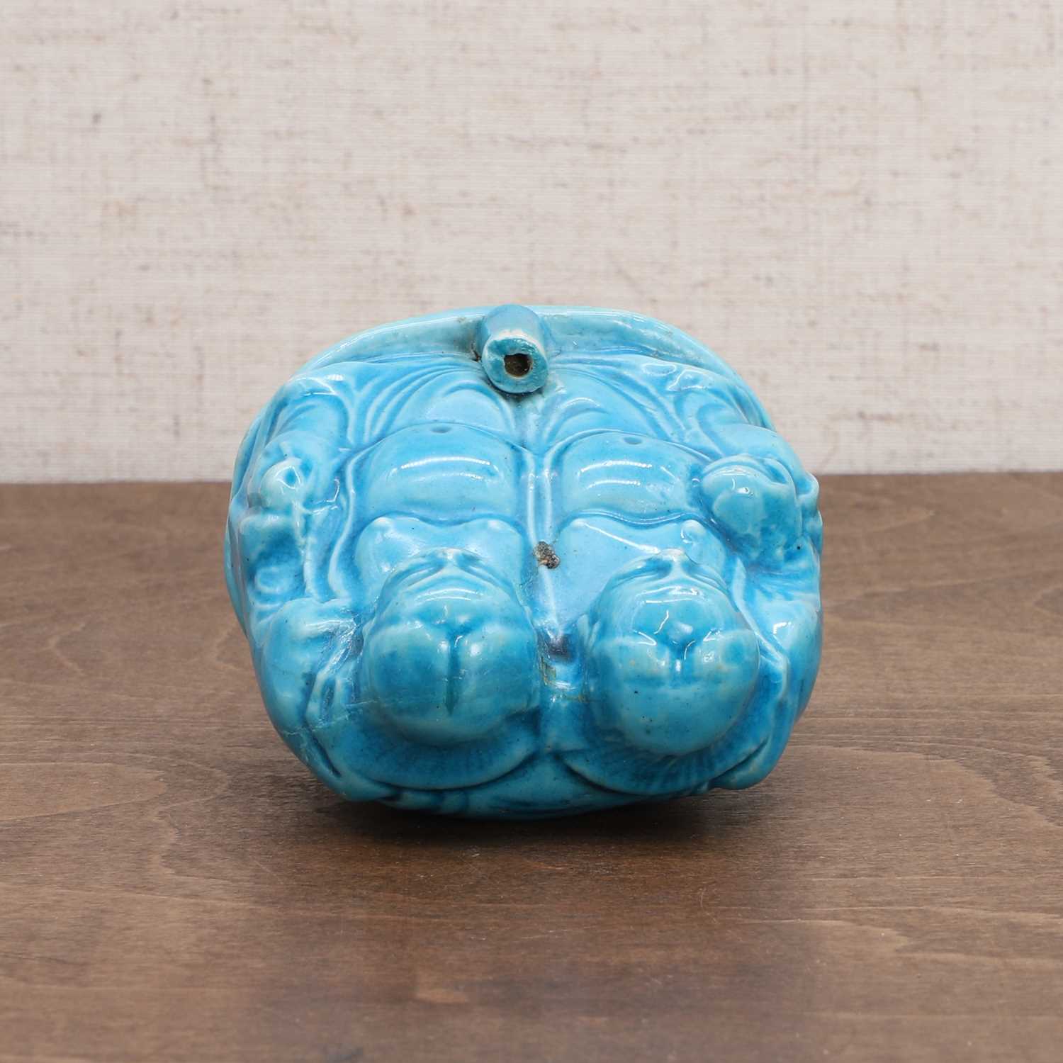 A Chinese turquoise-glazed incense holder, - Image 9 of 9