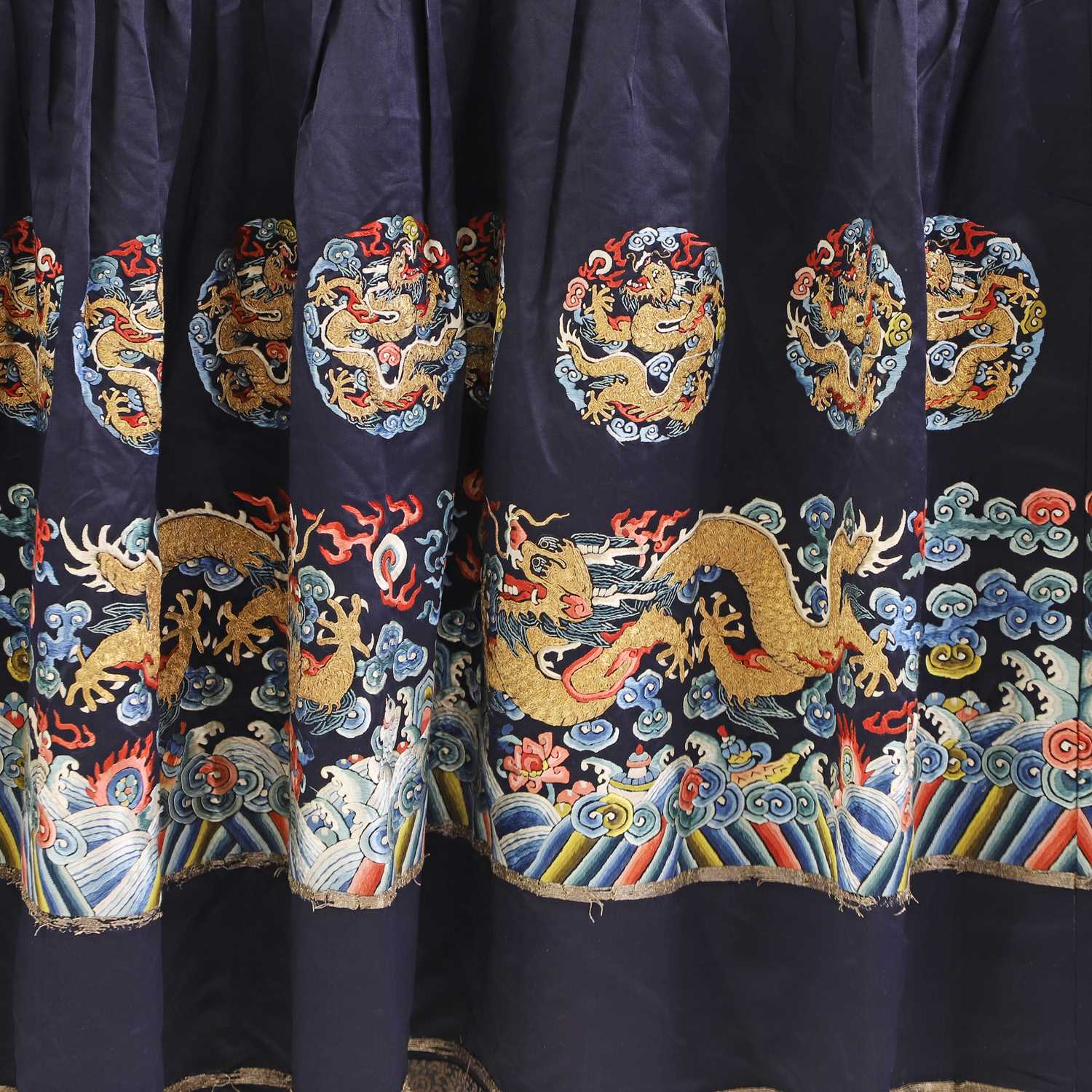 A Chinese embroidered lower garment, - Image 3 of 6