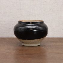 A Chinese black-glazed jar,