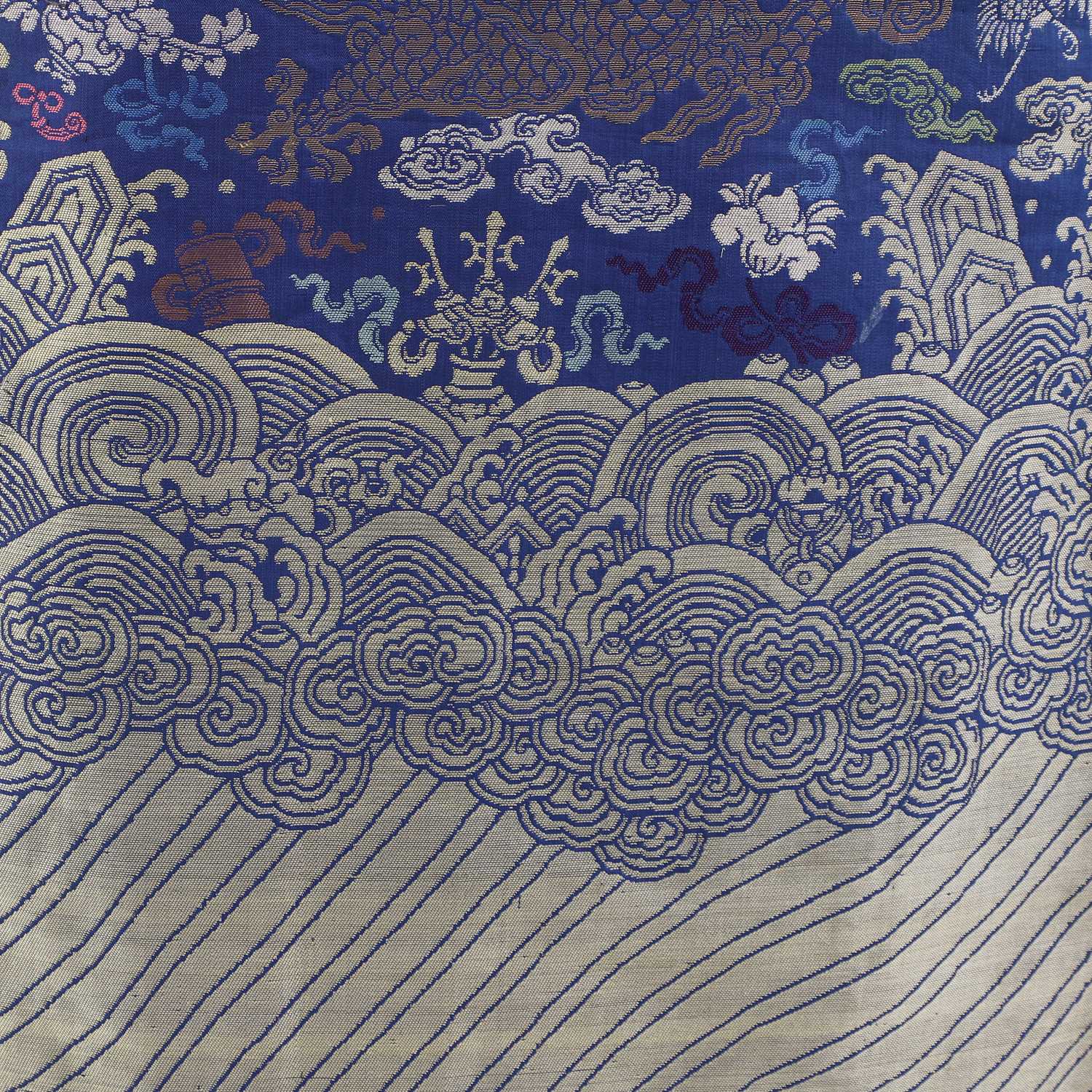 A Chinese brocade-weave dragon robe, - Image 7 of 17