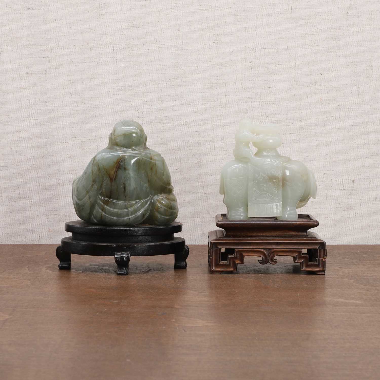 Two Chinese jade carvings, - Image 3 of 6