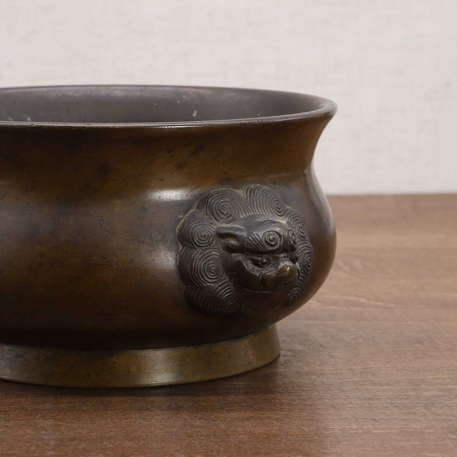 A Chinese bronze incense burner,