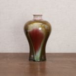 A Chinese flambé-glazed meiping vase,