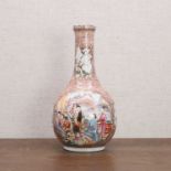 A Chinese export famille rose vase,