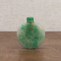 A Chinese jadeite snuff bottle,