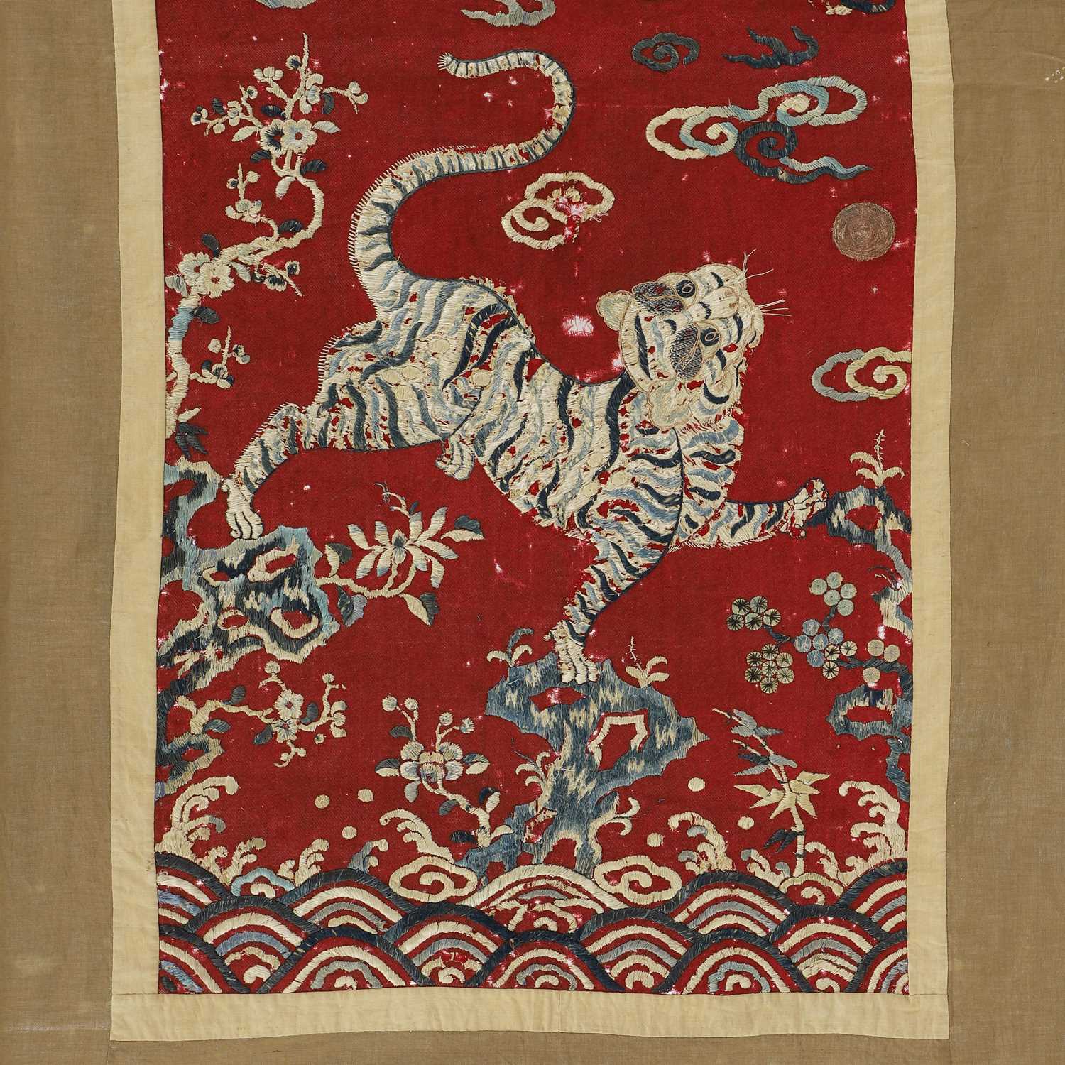Two Chinese embroidered panels, - Image 6 of 10