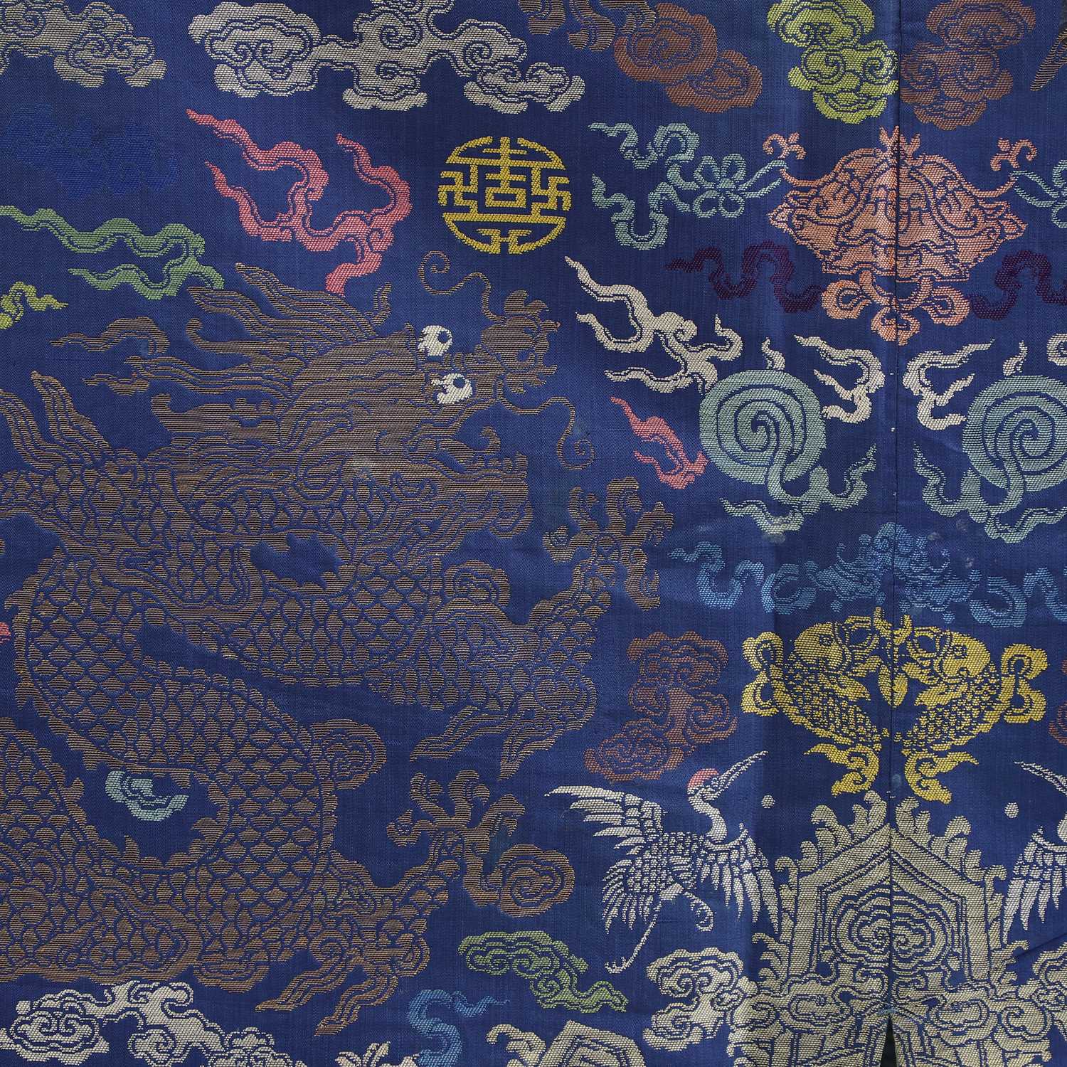 A Chinese brocade-weave dragon robe, - Image 8 of 17