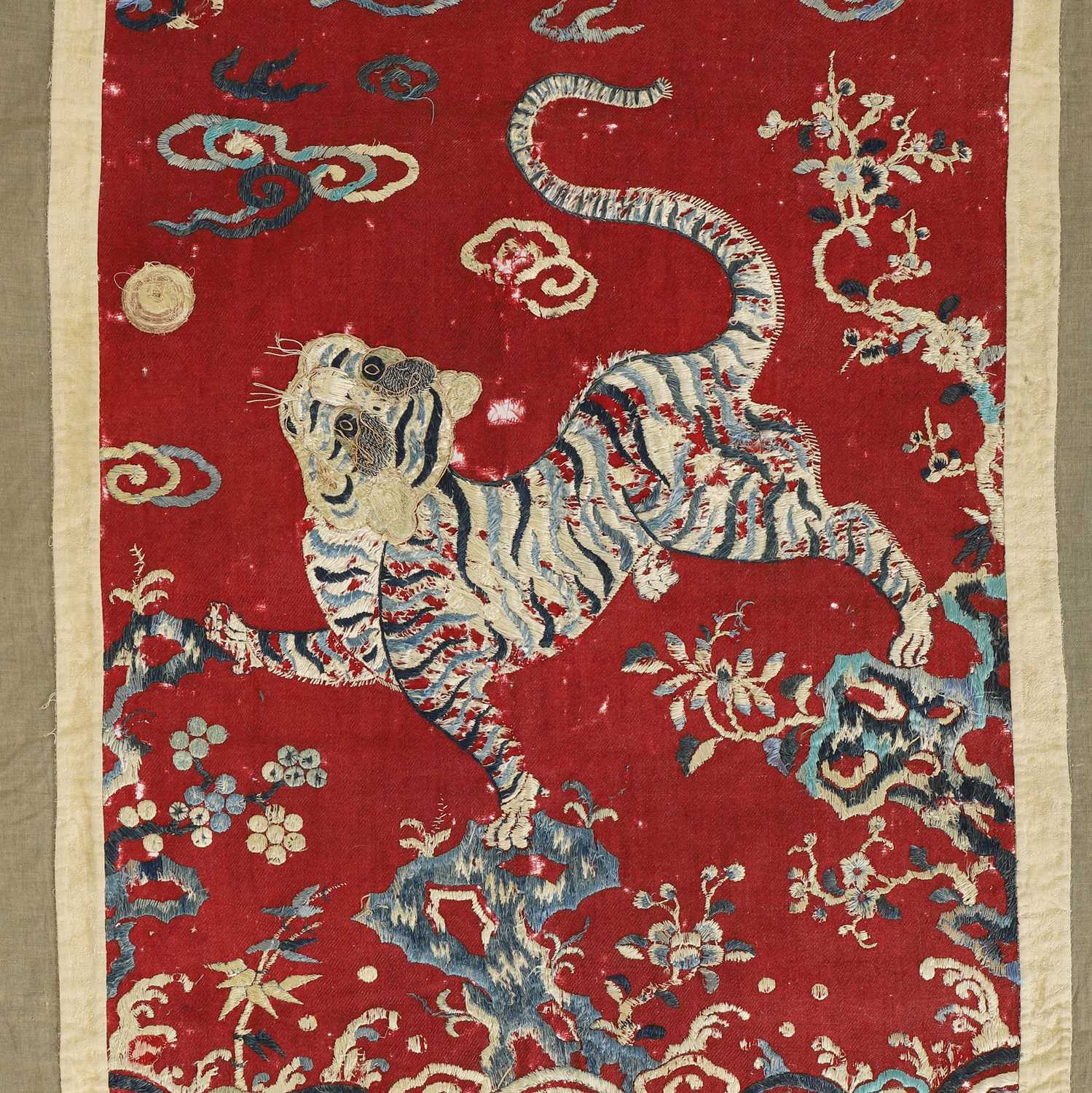 Two Chinese embroidered panels, - Image 5 of 10