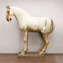 A Chinese sancai-glazed pottery horse,