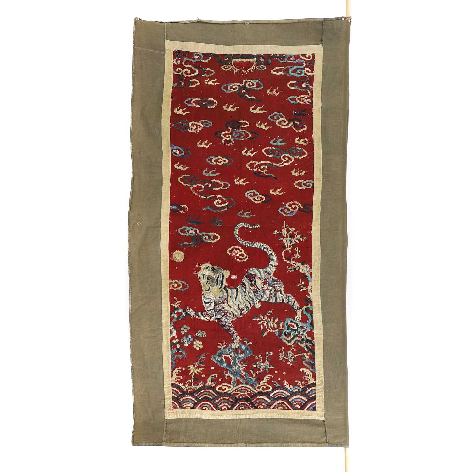 Two Chinese embroidered panels, - Image 2 of 10